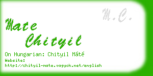 mate chityil business card