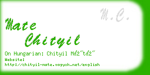 mate chityil business card